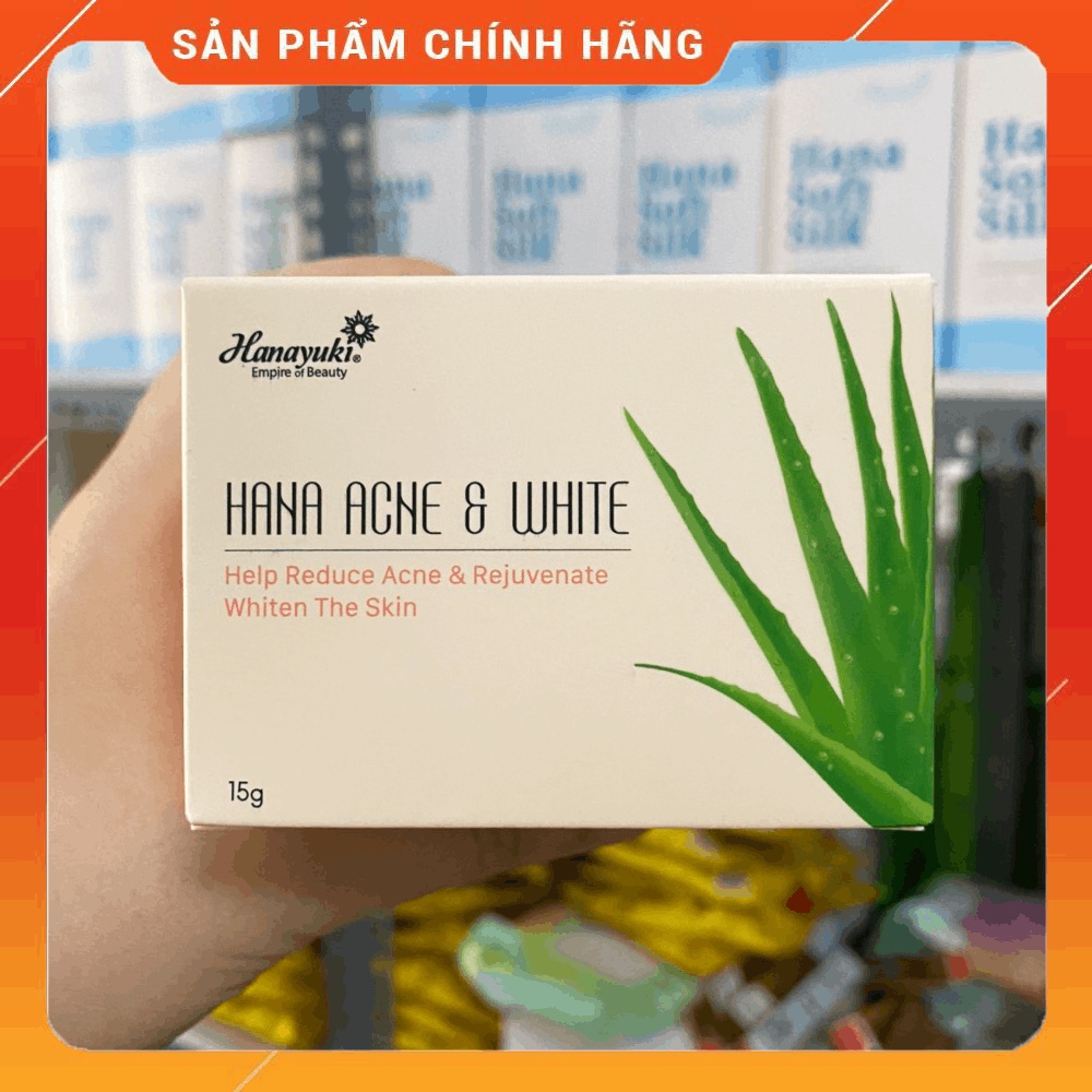 [Chính hãng] Kem giảm mụn trắng da Hana Acne &amp; White Mini Hanayuki