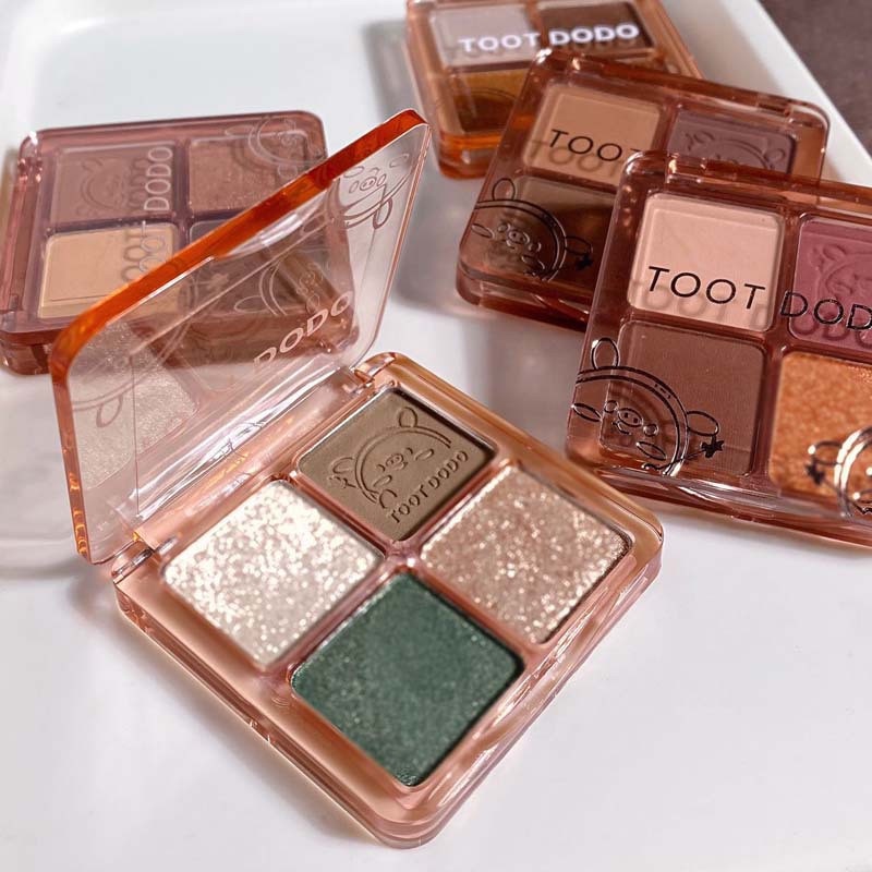 Bảng Phấn Mắt 4 Màu Sắc Hiệu Ứng Lì / Ánh Ngọc Trai Chống Nước Chống Mồ Hôi Bền Màu Dài Lâu