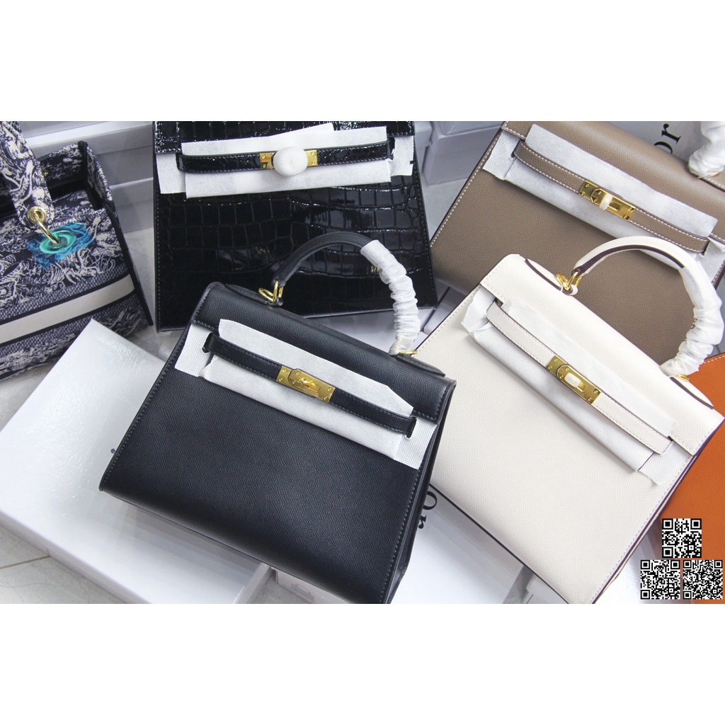 Túi Xách Nữ Kelly HM Size 25cm Da Epsom Cao Cấp Hàng Sẵn Có Hộp