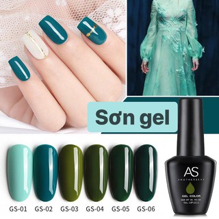 Sơn gel AS  tone xanh ( mã GS - chai đen )