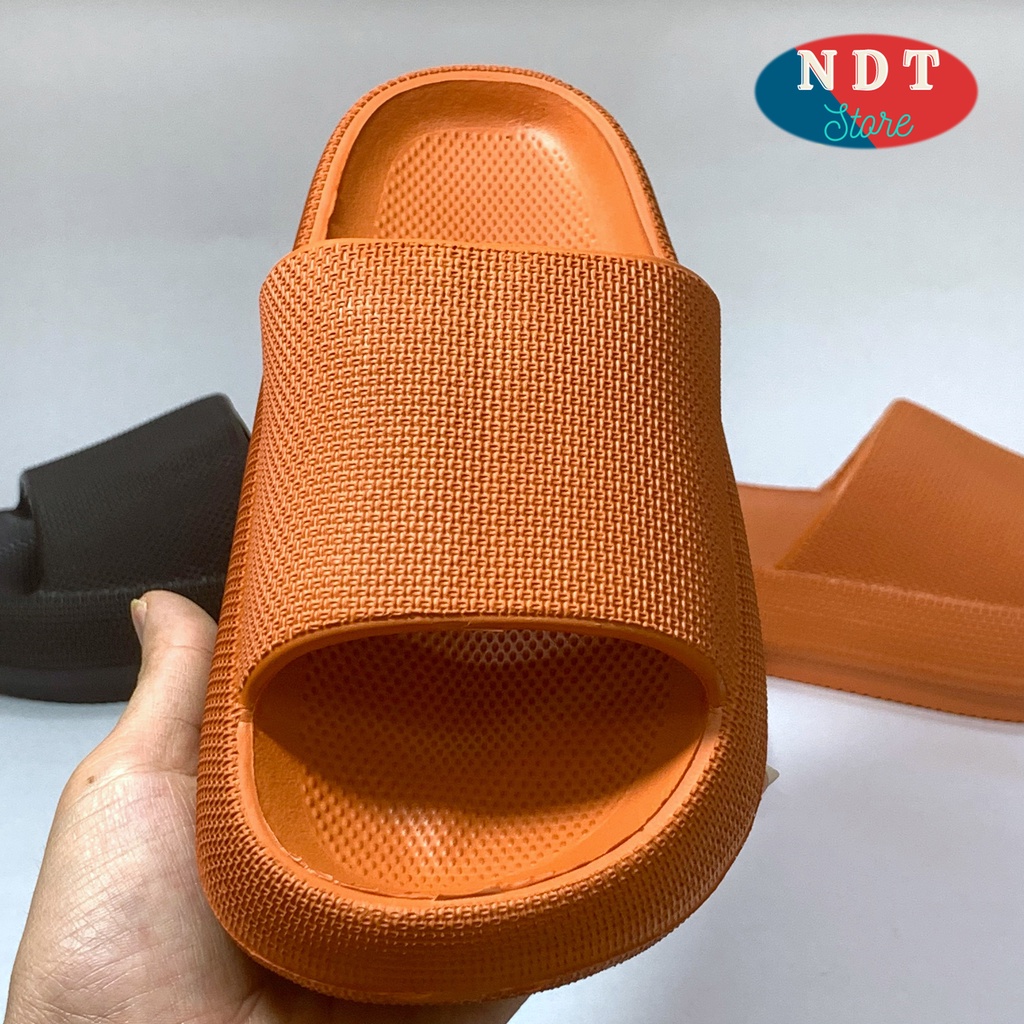 Dép Quai Ngang,Bánh Mì thông hơi Nam,Nữ ulzzang độn đế 4 cm đúc nguyên khối, siêu nhẹ, siêu êm, chống trượt