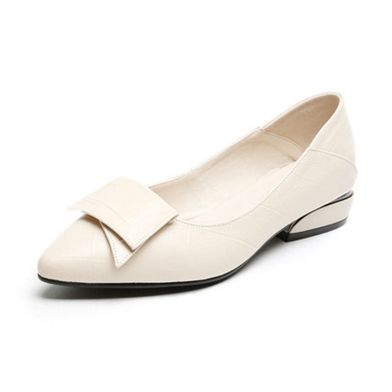 Giày búp bê IELGY da mềm mũi nhọn thời trang nữ