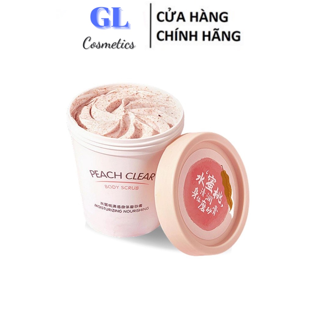 Một hũ tẩy da chết body đào Heyxi Peach Clear Body Scrub 200G