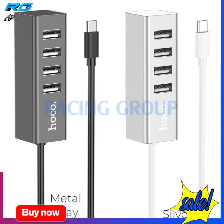 Hub Hoco HB1 Chuyển Đổi Type C Sang 4 Cổng USB  Tiện Lợi Cho Macbook Đời Mới - Bảo Hàng 12 Tháng