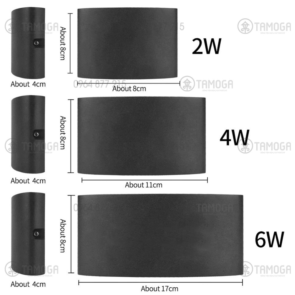 Đèn Treo Tường Hắt 2 Đầu, 4 tia, 6 tia 6W DH 3001