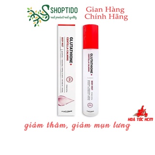 Xịt giảm mụn lưng, dưỡng trắng cơ thể Angel's Liquid Glutathione Plus Centella Calming Body Mist 150ml NPP Shoptido