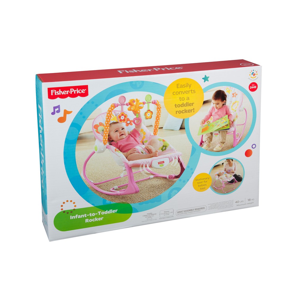 [CHÍNH HÃNG] Ghế rung Fisher Price 2449 - GHẾ NÔI CHO CÁC BÉ TỪ 6 THÁNG TUỔI