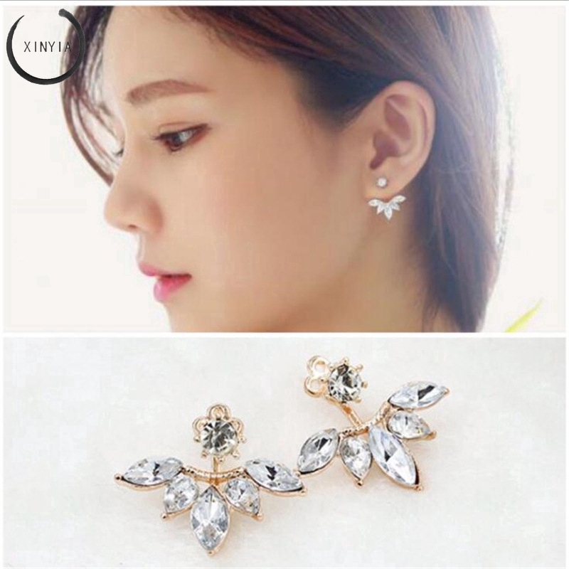 Bông Tai Hình Hoa Cúc Đính Đá Xinh Xắn Cho Nữ