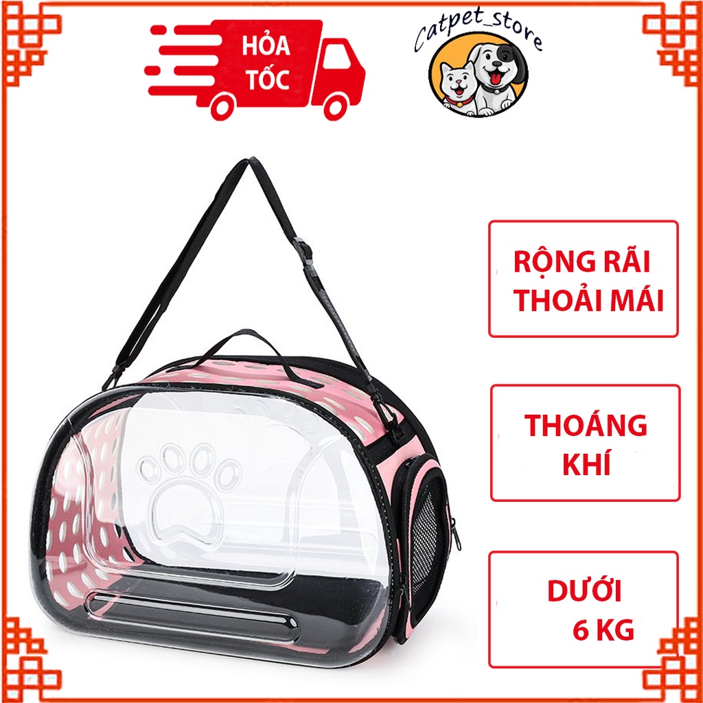Túi vận chuyển chó mèo size lớn,Túi vận chuyển chó mèo trong suốt [túi chân mèo]
