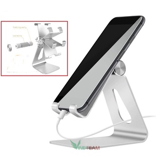 Giá đỡ stand nhôm cho điện thoại, máy tính bảng và IP có thể điều chỉnh góc nghiêng và gấp gọn Z4 -dc4284