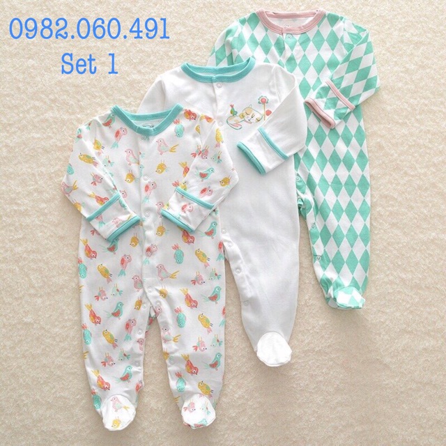 Set 3 Body liền chân Mamas & Papas