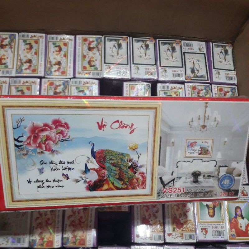 tranh đính đá vợ chồng vs251 (76×50)