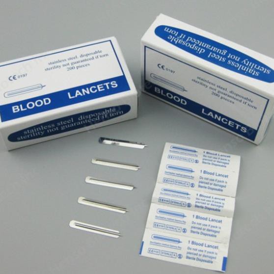 Loại 1 Sắc Bén Kim chích mụn LANCETS hộp 200 chiếc