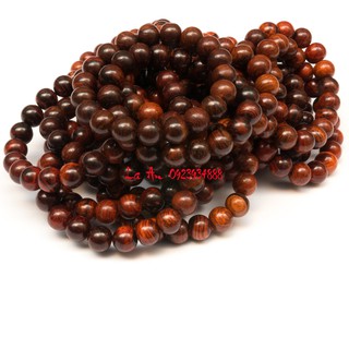 [Gỗ Sưa đỏ vân sóng nước][Có video thật] Vòng tay gỗ SƯA đỏ size 12mm