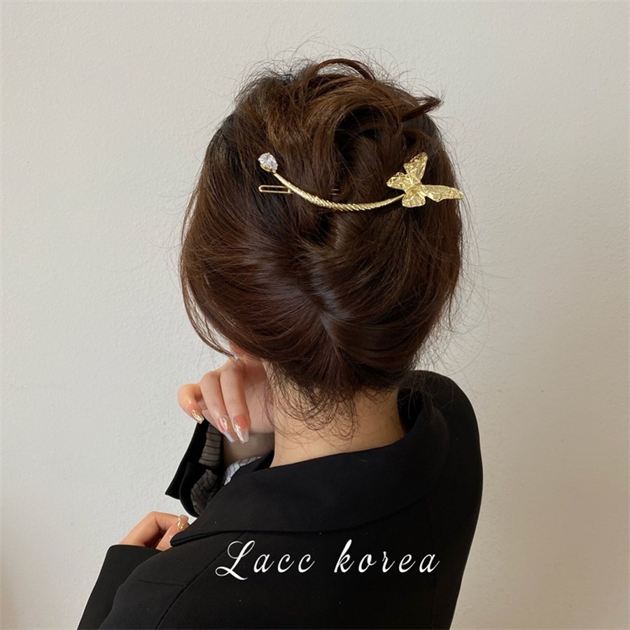 (MớI) Kẹp TóC HìNh Bươm BướM ĐíNh Pha Lê Và NgọC Trai Giả