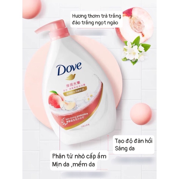 THƠM SẠCH DƯỠNG ẨM-Sữa tắm DOVE hương hoa quý phái chính hãng 100%