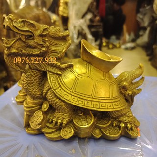 Long quy – rùa đầu rồng, long quy lưng có thỏi vàng, giá long quy bằng đồng