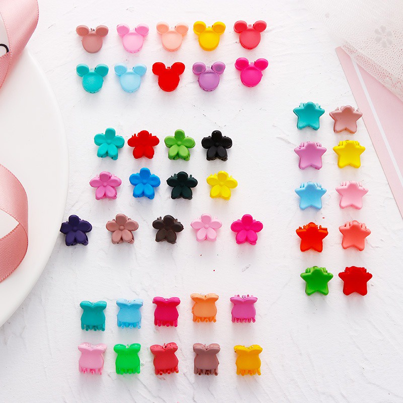 Set 10 kẹp tóc họa tiết hoạt hình dễ thương cho bé gái