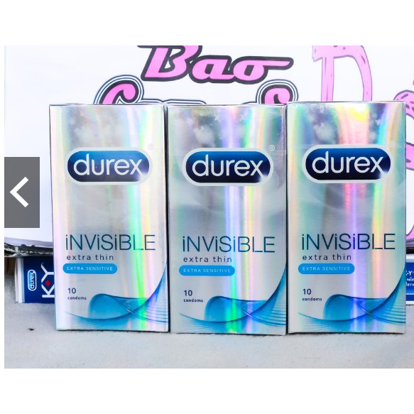 Combo 3 Hộp 30 Cái Bao Cao Su Durex INVISIBLE SIÊU SIÊU MỎNG Hộp 10 Cái