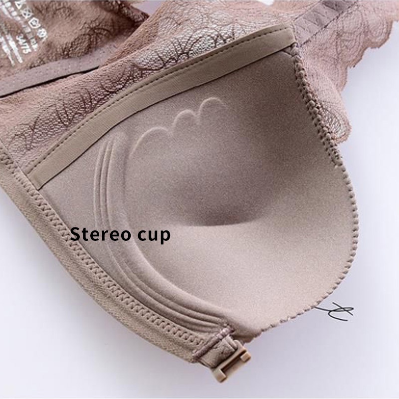 AOFEIQIKE Áo ngực đẩy không gọng viền ren