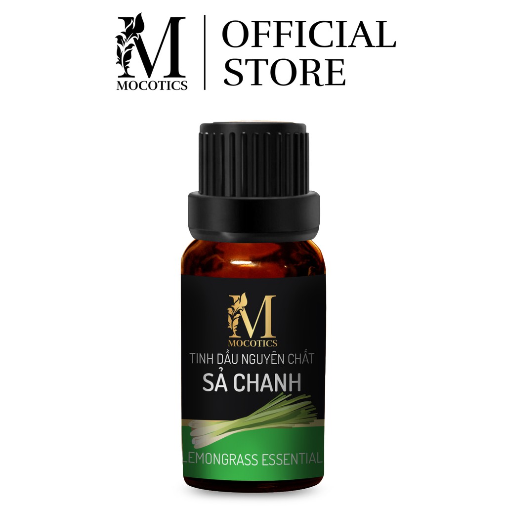 Tinh dầu thiên nhiên xông phòng, đuổi muỗi, treo xe Mocotics: sả chanh + bạc hà + bạch đàn chanh dung tích 10ml/lọ