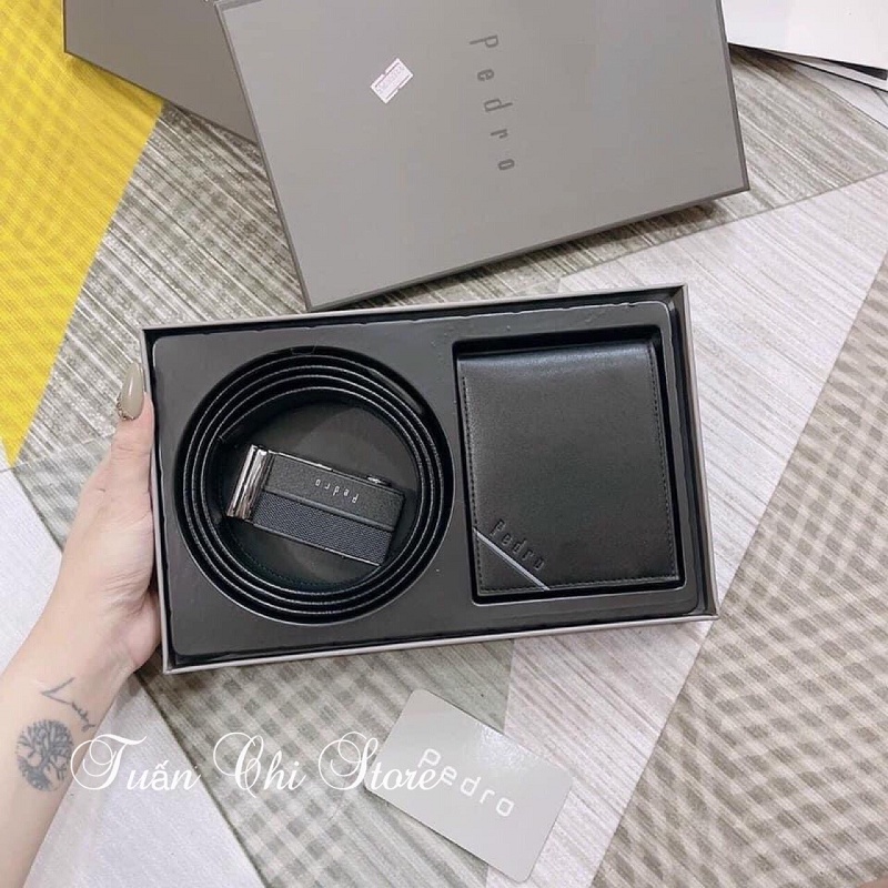 💥𝐒𝐈𝐄̂𝐔 𝐒𝐀𝐋𝐄 𝟓𝟎%💥 𝑪𝒐𝒎𝒃𝒐 𝒕𝒉𝒂̆́𝒕 𝒍𝒖̛𝒏𝒈 𝒗𝒊́ 𝒅𝒂 𝒏𝒂𝒎 𝑷𝒆𝒅𝒓𝒐𝒐 hàng cao cấp, Dây lưng nam và Ví da nam lịch lãm fullbox+ túi