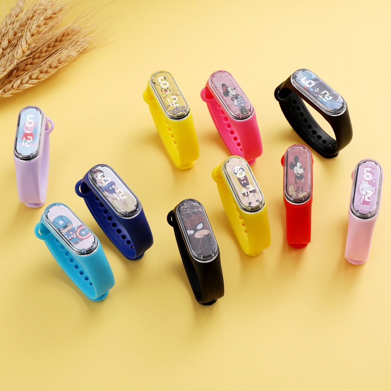 Đồng Hồ Điện Tử Chống Thấm Nước 50m Có Đèn led Hình Bánh Macaroon Dễ Thương Cho Bé