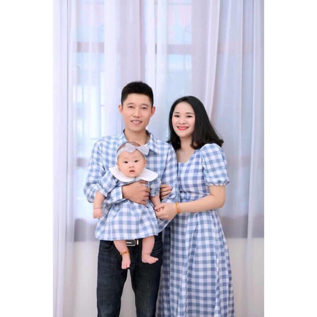 Set đồ gia đình chụp hình thôi nôi, đồ đôi mẹ và bé, áo gia đình - đi tiệc-Du Lịch-Fullsize 7-100kgs