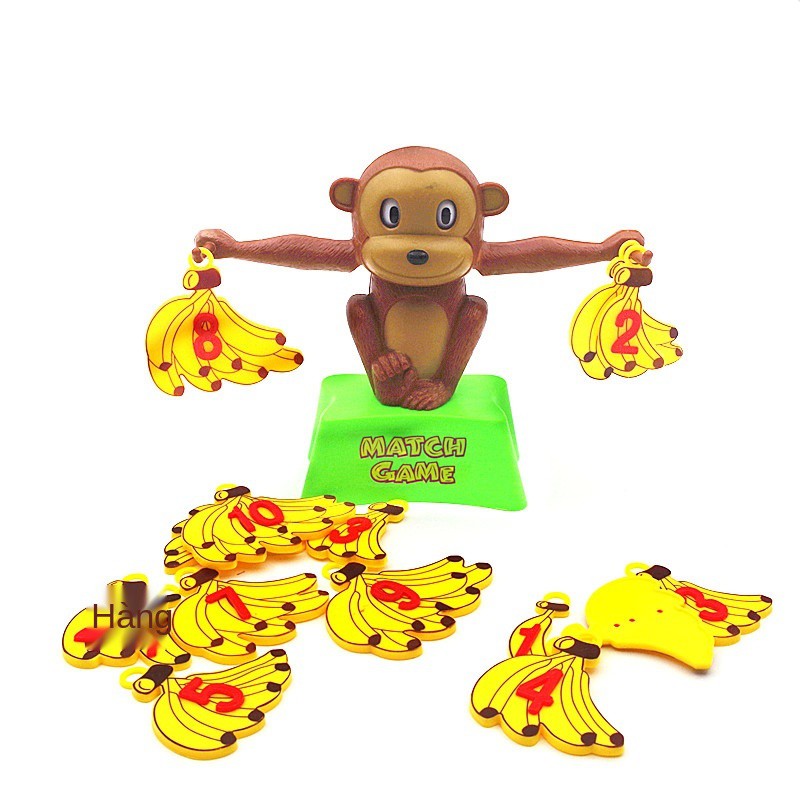 ☼✙Game máy tính để bàn Douyin Little Monkey Balance Giáo dục mầm non cho cha mẹ-con Khai sáng Toán học Đồ chơi Tr