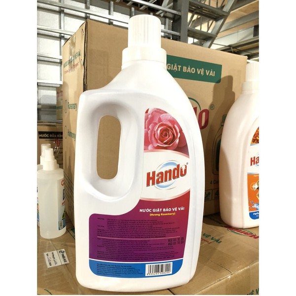 [TẶNG QUÀ KÈM] Nước giặt xả Hando 4L đậm đặc sạch nhanh bảo vệ sợi vải diệt khuẩn