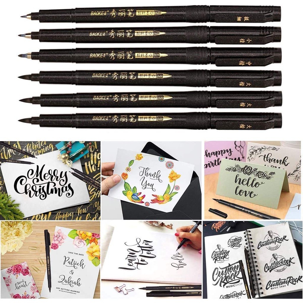 Bút cọ viết thư pháp có thể bơm mực đơn giản chuyên dụng