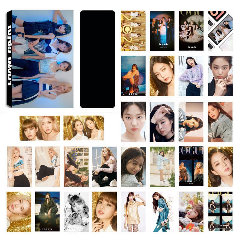 (không hộp) Bộ ảnh lomo BLACKPINK LISA ROSE JENNIE JISOO 30 tấm mẫu mới in hình idol kpop đẹp