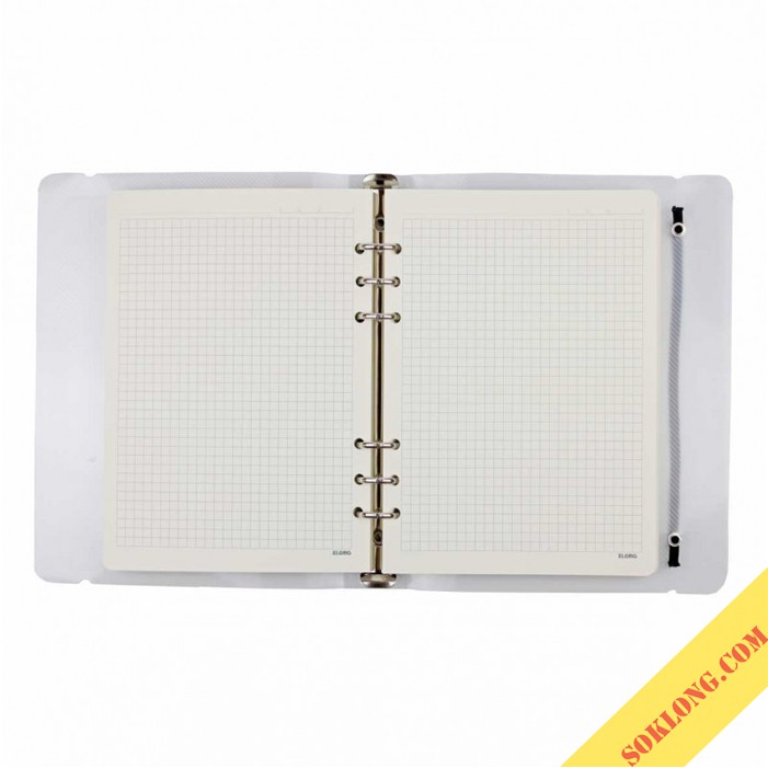 Sổ còng caro bìa nhựa A5 MS 994 gồm 100 tờ giấy, sổ binder KLong