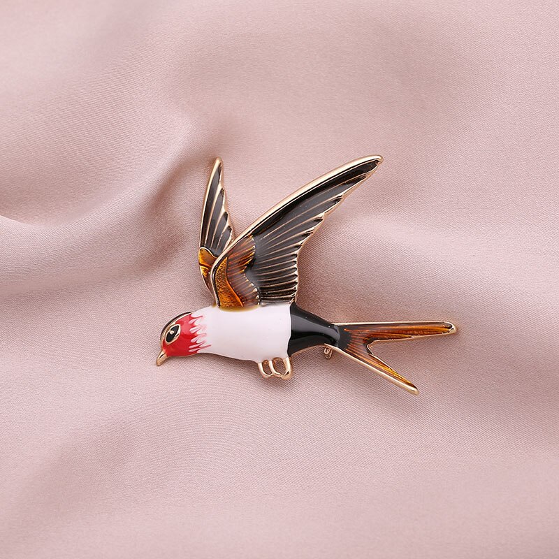 Ghim Cài Áo Hình Chim Én Nhiều Màu Sắc Thời Trang