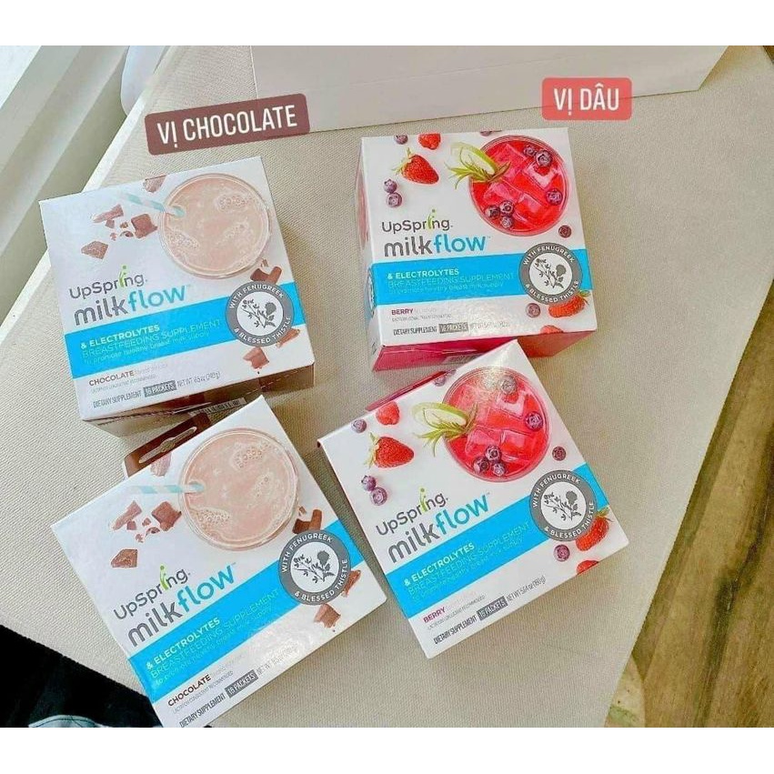 Trà Lợi Sữa Upspring Milkflow Mỹ Hộp 16 Gói Mẫu Mới Chính Hãng | Minizon Kids