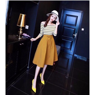 Chân váy xoè đan lưng dễ thương