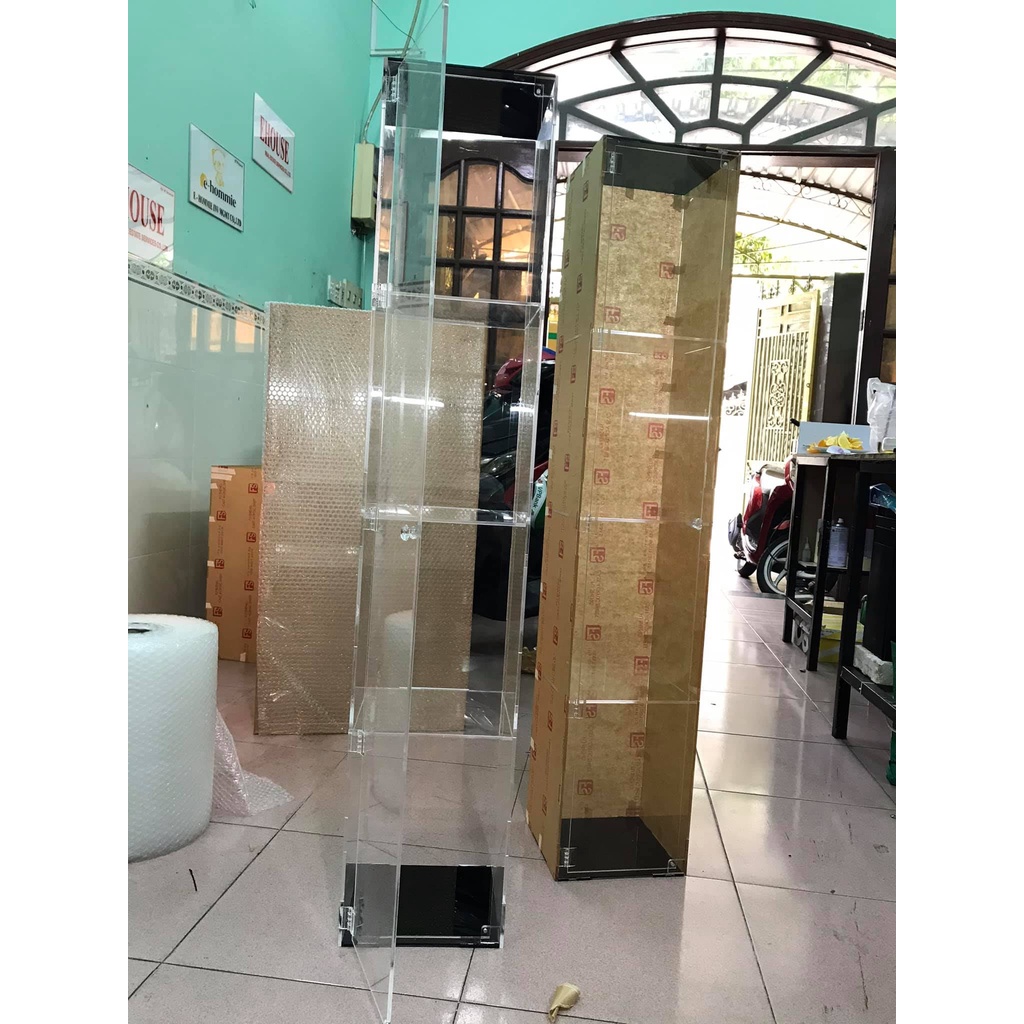 Tủ mica trưng bày mỹ phẩm- nước hoa - mô hình 23x23x120
