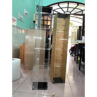 Tủ mica trưng bày mỹ phẩm- nước hoa - mô hình 23x23x120