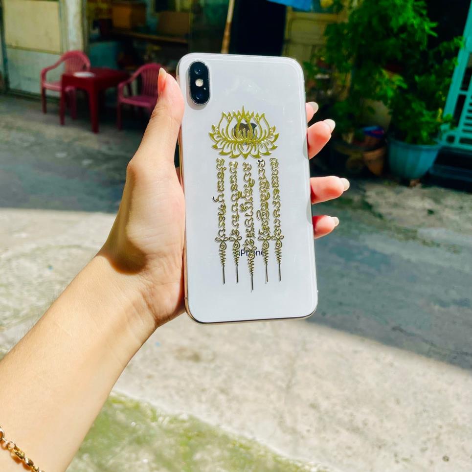 Miếng dán Điện Thoại Thái Lan HỒ LY 9 ĐUÔI - KINH 5 DÒNG HOA SEN - PHÉP CHUYỂN VẬN Đẹp Lung Linh Phù điện thoại