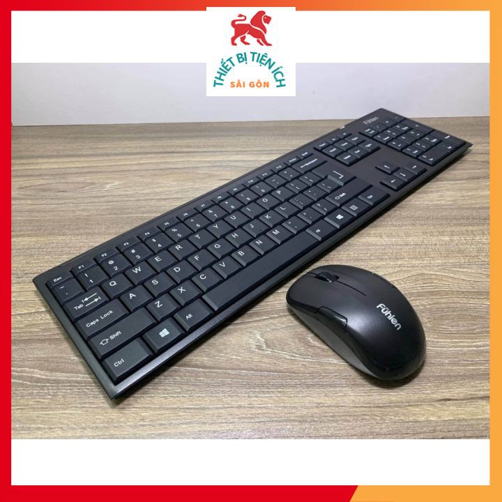 Bộ phím chuột không dây Fuhlen MK650 màu đen/trắng-Hàng chính hãng BH 24 tháng