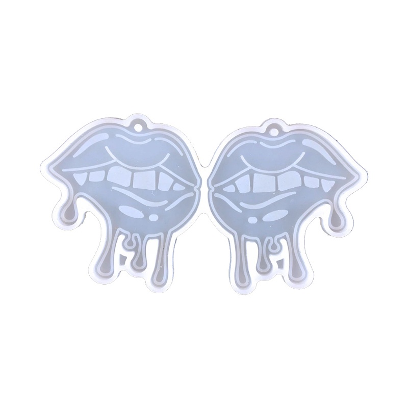 Bộ 1 / 7 Khuôn Silicone Làm Bông Tai / Môi / Mặt Trăng Hình Đầu Lâu Độc Đáo DIY