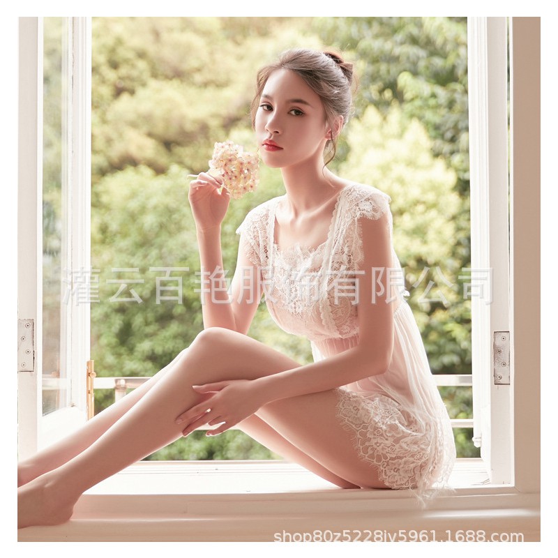 Váy ngủ sexy ❣️FREE SHIP❣️ Váy + quần lọt khe vải ren  &lt;60kg G26