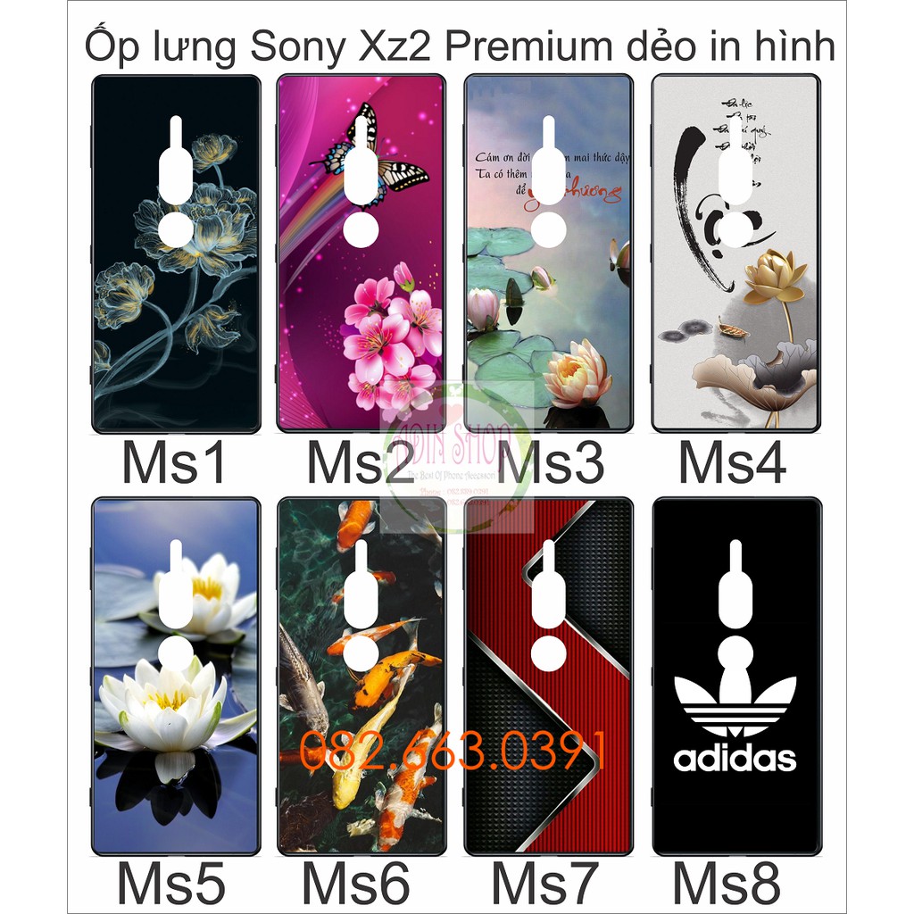 Ốp lưng Sony Xz2 Premium dẻo in hình thư pháp