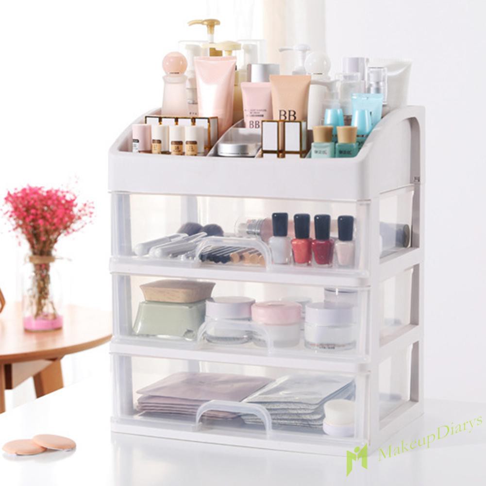 【New Arrival】Makeup Organizer Drawer Cosmetics Storage Box Jewelry Container Brush Case