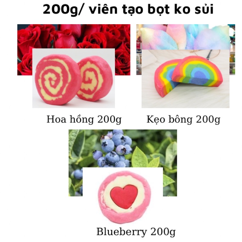 Viên sủi bồn tắm tạo mùi, màu bath bomb siêu thơm