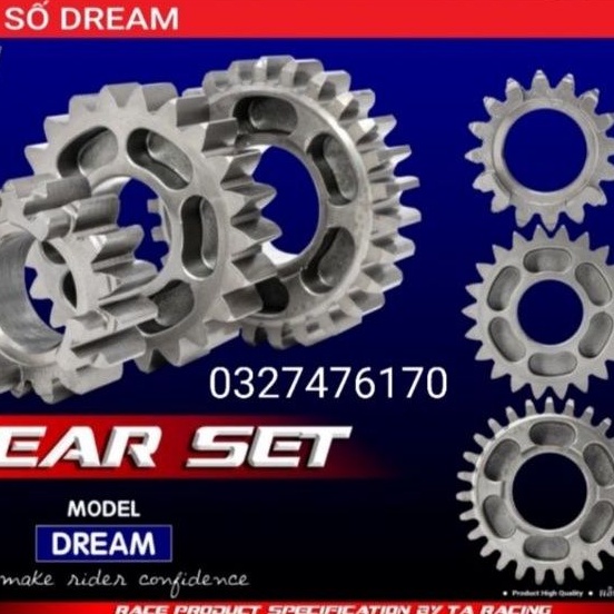 nhông số đấu 2, 3, 4 TA Racing cho xe Dream, Wave