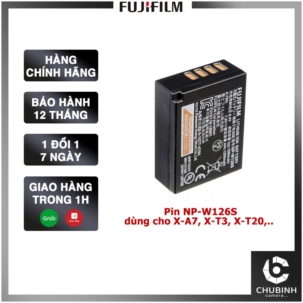 Pin Fujifilm Zin W126 | NP-W126S  | Chính Hãng