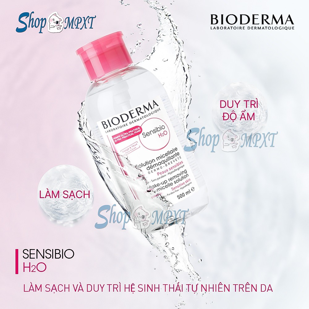 💦AUTH💦 Nước tẩy trang Bioderma Pháp H2O Xanh - Hồng 500ML [Mẫu Mới] | BigBuy360 - bigbuy360.vn