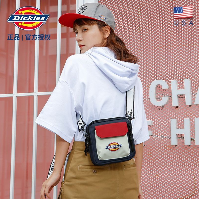 Túi đeo chéo nam nữ, túi vải canvas mini Dickies vuông 4 màu [Giá tri ân]