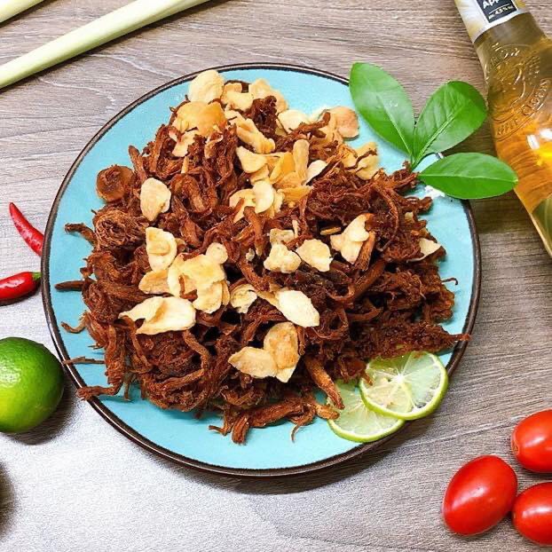 Khô heo cháy tỏi hũ 300g, Ăn vặt MiXu Food- đồ khô (LOẠI 1 THƯỢNG HẠNG)- Hoàn đổi 100% nếu ko đúng mô tả